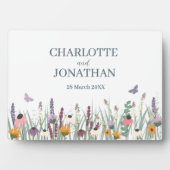 Wildflowers and Butterflies Wedding Fotoplatte (Vorderseite)