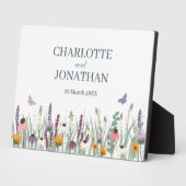 Wildflowers and Butterflies Wedding Fotoplatte (Seite)