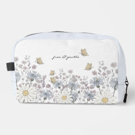 Wildflowers and butterfly waschbeutel