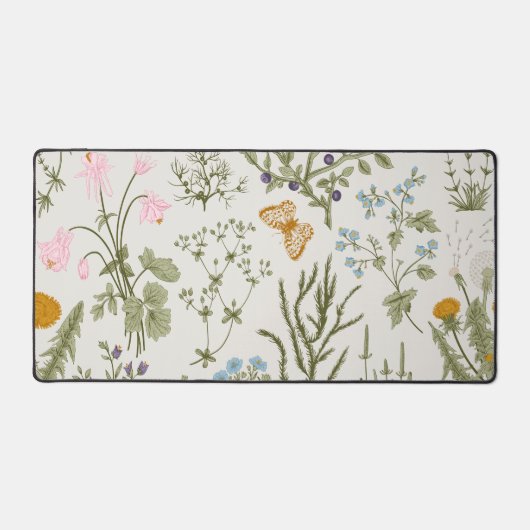 Wildflowers and Herbs Floral Schreibtischunterlage (Vorderseite)