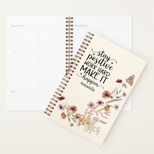 Wildflowers And Positive Quote  Planer (Anzeige)