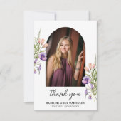 Wildflowers Arch Photo Graduate Dankeskarte (Vorderseite)