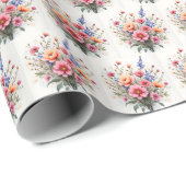 Wildflowers Beautiful Modern Luxury Collection Geschenkpapier (Rolleneckpunkt)