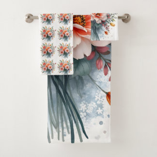 Wildflowers Beautiful Popular Luxury Collection Badhandtuch Set
