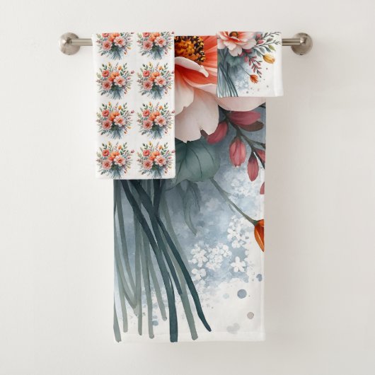 Wildflowers Beautiful Popular Luxury Collection Badhandtuch Set (Insitu)