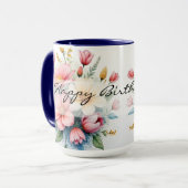 Wildflowers Beautiful Trendy Luxury Collection Tasse (Vorderseite Links)