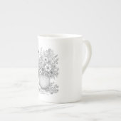 Wildflowers & Bee Vintage Teacup Mug Porzellantasse (Vorderseite Rechts)