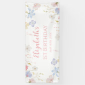 WILDFLOWERS Birthday party Backdrop banner (Vertikal)