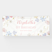 WILDFLOWERS Birthday party Backdrop banner (Horizontal)