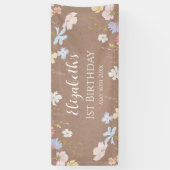 WILDFLOWERS Birthday party Backdrop banner carft (Vertikal)