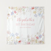 WILDFLOWERS Birthday party Backdrop banner Wandteppich (Vorderseite)