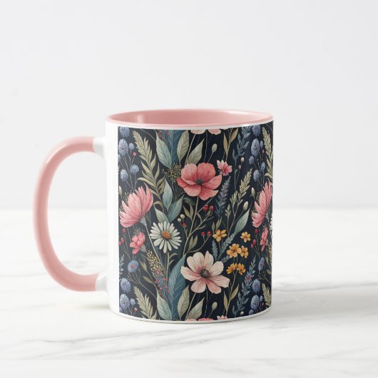 Wildflowers Botanical Inspiration Tasse (Links)