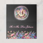 Wildflowers Botanical Wedding Seat Chart Platzkarte (Außenseite Aufgefaltet)