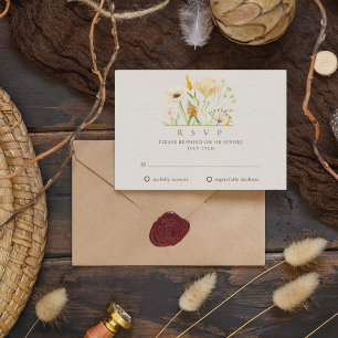 Wildflowers Botanischer Garten Hochzeit RSVP Karte
