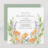 Wildflowers Bridal Shower Invitations (Vorne/Hinten)