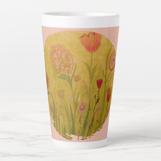 Wildflowers Brushstroke  Milchtasse (Vorderseite)