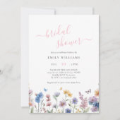 Wildflowers Butterflies Garden Bridal Shower Einladung (Vorderseite)