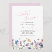 Wildflowers Butterflies Garden Bridal Shower Einladung (Vorne/Hinten)