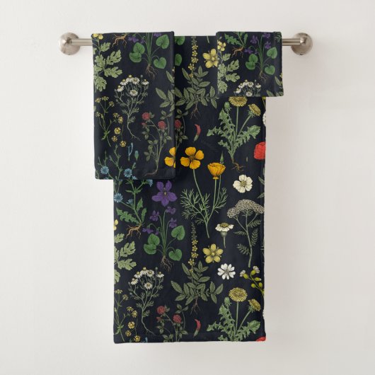 Wildflowers collage badhandtuch set (Insitu)