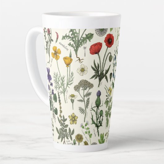 Wildflowers collage milchtasse (Linke Ecke)