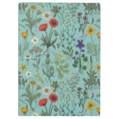 Wildflowers collage on blue klemmbrett (Rückseite)