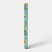 Wildflowers collage on blue samsung galaxy hülle (Linke Seite)