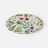 Wildflowers collage pappteller (Schrägansicht)