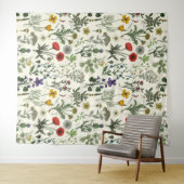 Wildflowers collage wandteppich (Beispiel (Horizontal))