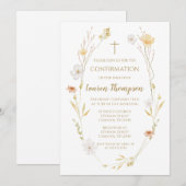 Wildflowers Confirmation Invitation  Einladung (Vorne/Hinten)