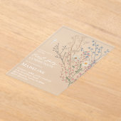 Wildflowers Design Erstkommunion Acryleinladungen (Ablage )