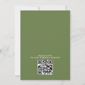 Wildflowers Elegant Modern Budget QR Code Wedding Einladung (Rückseite)