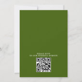 Wildflowers Elegant Modern Budget QR Code Wedding Einladung (Rückseite)