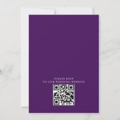 Wildflowers Elegant Modern Budget QR Code Wedding Einladung (Rückseite)