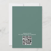 Wildflowers Elegant Modern Budget QR Code Wedding Einladung (Rückseite)
