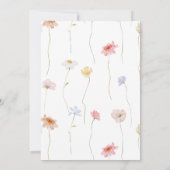 Wildflowers elegant modern Spring Bridal Shower Einladung (Rückseite)