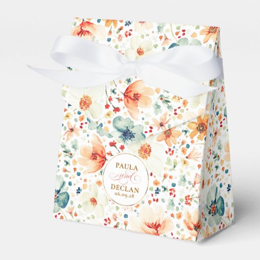 Wildflowers Elegant Romantic Boho Floral Wedding Geschenkschachtel (Vorderseite)