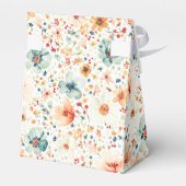 Wildflowers Elegant Romantic Boho Floral Wedding Geschenkschachtel (Rückseite)