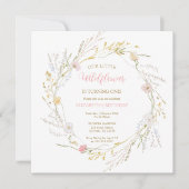 Wildflowers elegant Spring First Birthday (Vorderseite)