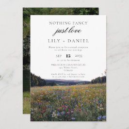 Wildflowers Elopement  Wedding Reception Photo Einladung