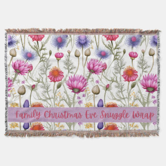 Wildflowers Familien-Weihnachtsabend-Kuscheldecke Decke