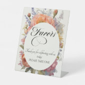 Wildflowers Favors - Creme Sockelschild (Vorderseite)