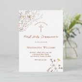 wildflowers | First Communion Invitation Folieneinladung (Stehend vorne)