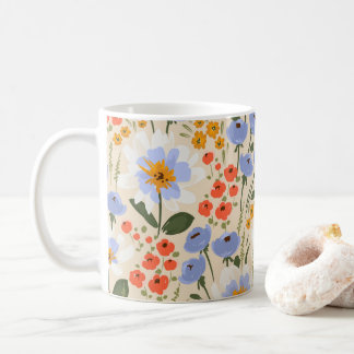 Wildflowers Floral, Botanical Garden, Colorful gif Kaffeetasse