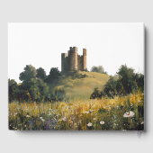 Wildflowers Floral Castle Watercolor Wedding Gästebuch (Rückseite)