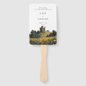Wildflowers Floral Castle Wedding Program Fächer (Vorderseite)