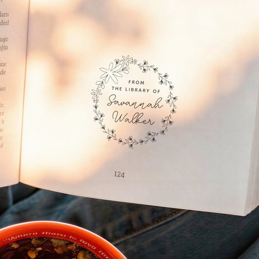 Wildflowers Floral Frame Book From the Library Of Permastempel