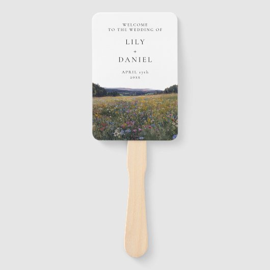 Wildflowers Floral MeadowWedding Program Fächer (Vorderseite)