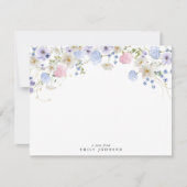 Wildflowers Floral Note Card Einladung (Vorderseite)