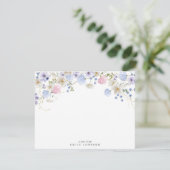 Wildflowers Floral Note Card Einladung (Stehend Vorderseite)