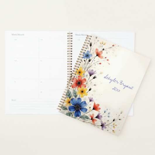 Wildflowers Floral Spiral-bound Spring Botanical Planer (Anzeige)